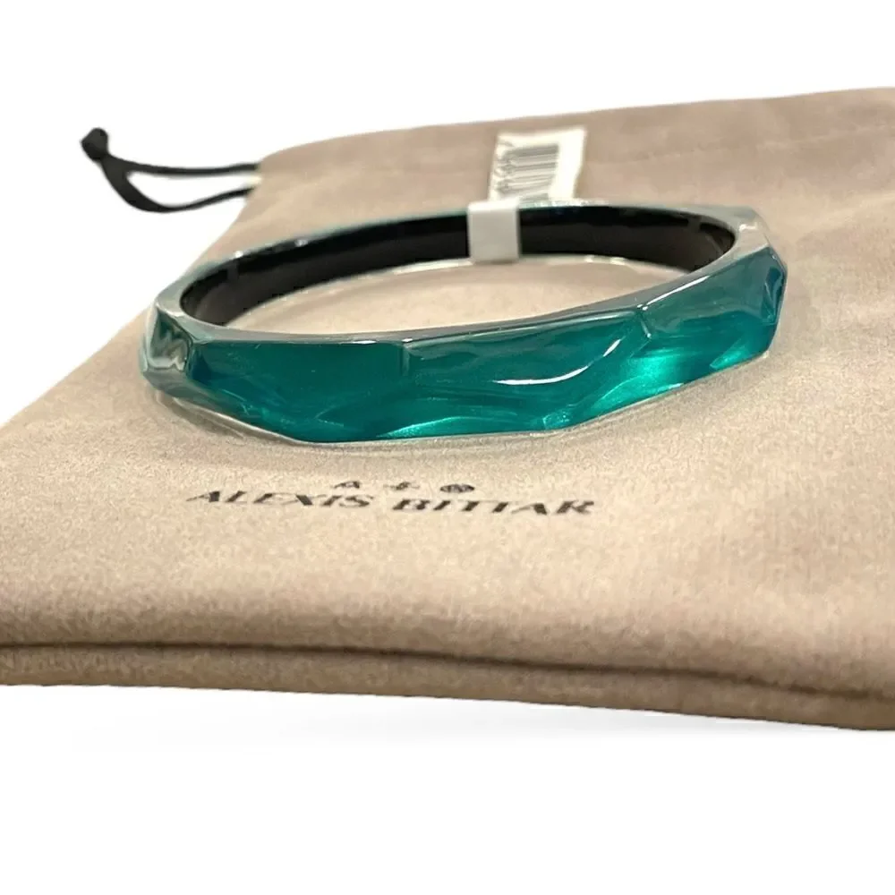 ALEXIS BITTAR Emerald Green Lucite Bangle (O/S)